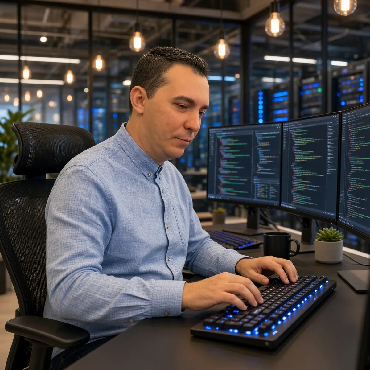 Rudson, CEO da Rud Devs, no estúdio em Belo Horizonte
